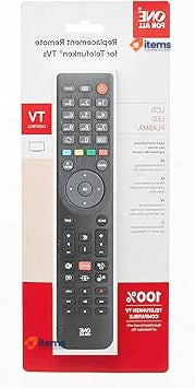 One For All Telefunken TV Remote Control Black Replacement Remotes
