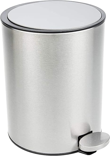 Bamodi Bathroom Bin with Lid 3L Silver