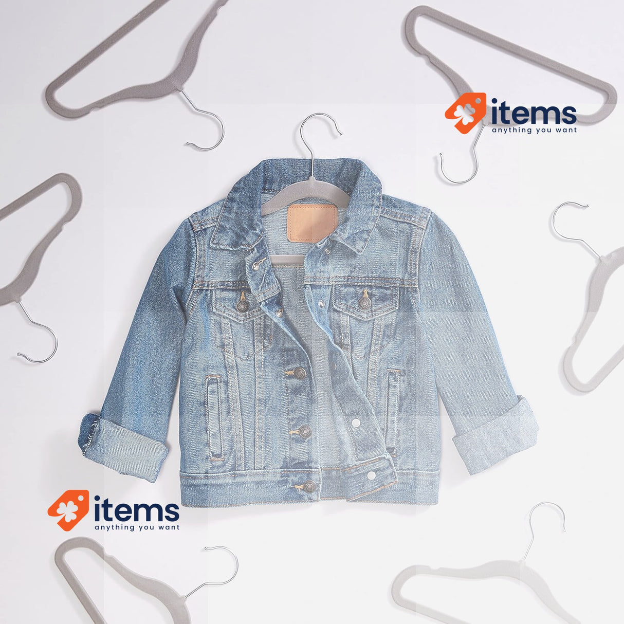 Amazon Basics children's clothing Hangers 11.6 inches, Pack of 30, Grey