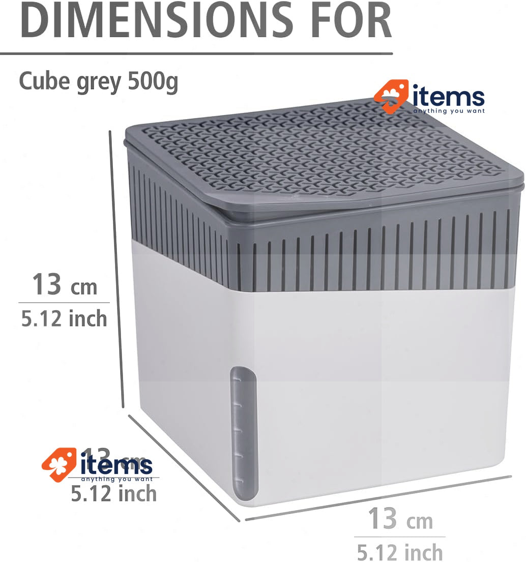 WENKO room dehumidifier Mod. Cube, dehumidifier reduces mold & odours 13cm