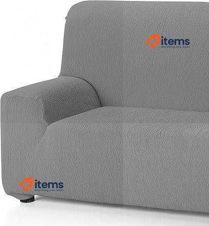 Martina Home 2 Seater Stretch Sofa Cover, Fabric, Grey, 2 Plazas (120 x 170 cm)
