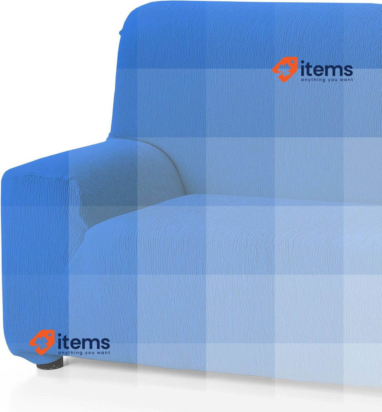 Martina Home 3 Seater Sofa Cover, Fabric, Electric Blue, 3 Plazas 170 x 220 cm