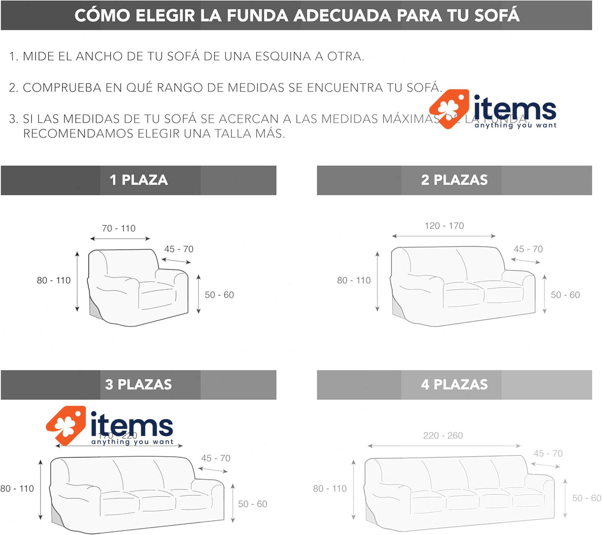 Martina Home 3 Seater Stretch Sofa Cover, Ivory White 3 Plazas 170 a 220 cm