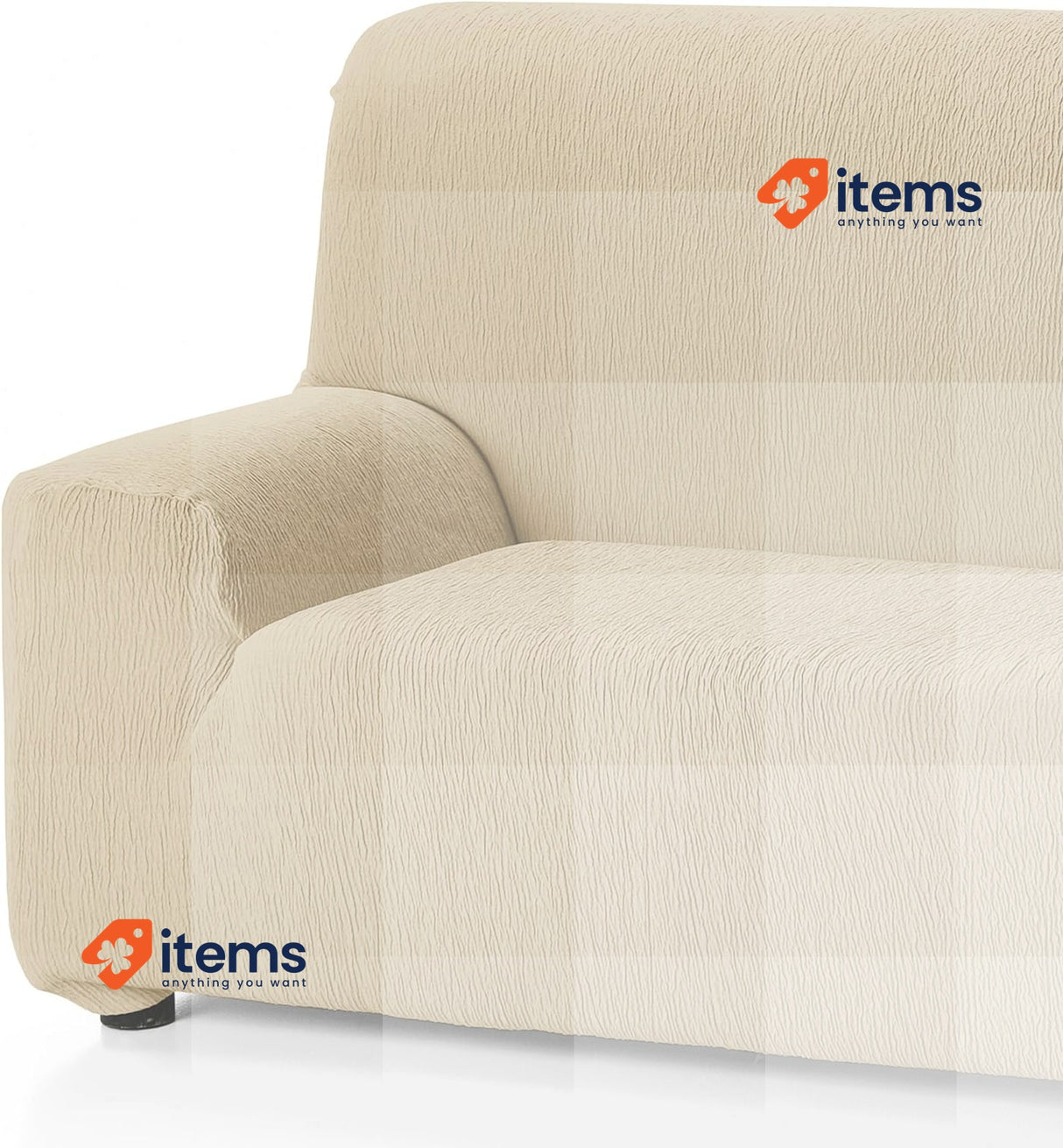 Martina Home Elastic Sofa Cover Emilia Model Mink Colour 4 Seater 240 to 270cm