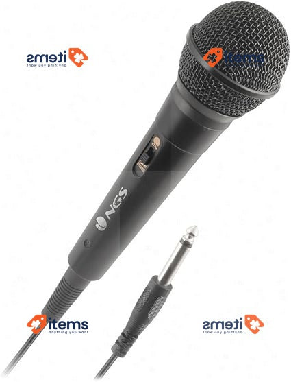 NGS Singer Fire Dynamic Vocal Microphone With 3 Meter Cable Black Dynamique Long