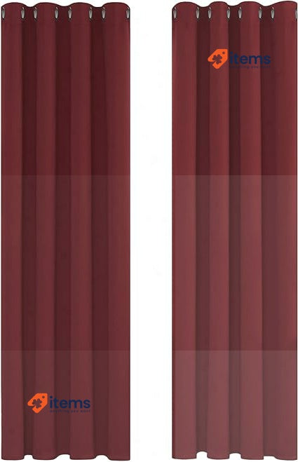Deconovo Christmas Decorations Eyelet Blackout Curtains 55 X 102 Drop Red Inch