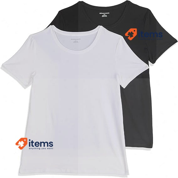 Amazon Essentials Women's Classic - Fit Short Sleeve Crewneck T Shirt, XS V-Neck