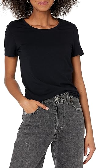 Amazon Essentials Women's Classic-Fit Short-Sleeve Crewneck T-Shirt, Multipacks