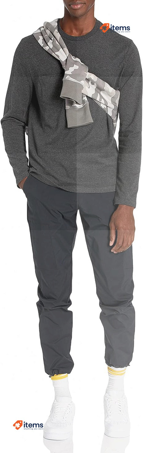 Amazon Essentials Mens Slim Fit Long Sleeve T - Shirt Dark Grey Large Men S L