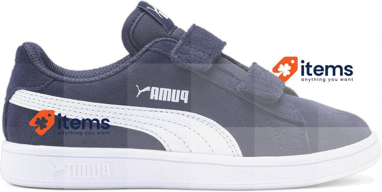 Puma Unisex Kids' Icra Trainer Low-Top Peacoat Puma White 12 UK Child Smash v2