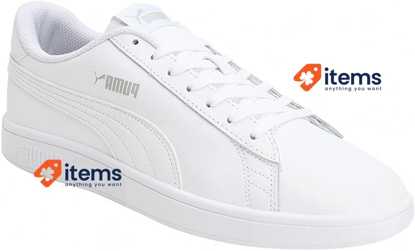 PUMA Smash V2 Low-Top Sneakers Unisex-Adult White 43 EU White-Puma Adults’ 07