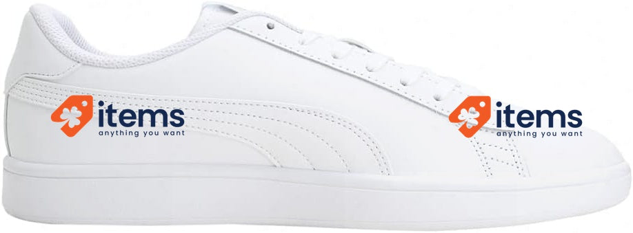 PUMA Smash V2 Low-Top Sneakers Unisex-Adult White 43 EU White-Puma Adults’ 07