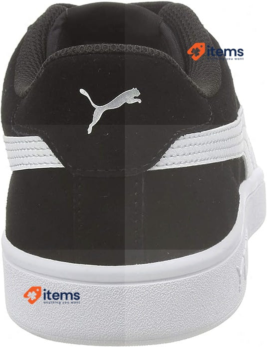PUMA Unisex's Smash V2 Trainers Puma Smash Low-Top Black-Puma White-Puma Silver