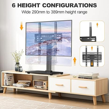 Perlegear Universal Table Top Pedestal TV Stand for 32"-60" LED 400x400mm