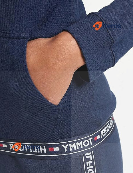Tommy Hilfiger Women s Hoody HWK Pyjama Top Zipper Size Mediumj Blue Navy Zipped