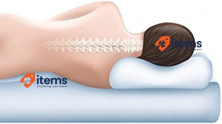 Allcama - viscoelastic pillow, 105 cm adaptability to the neck.White