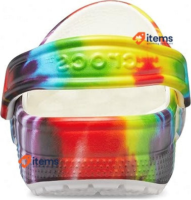 Crocs Kids Unisex Classic Tie-dye Clogs Multicolor, Size M:4, W:5 (UK), 37-38 EU