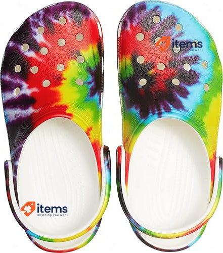 Crocs Kids Unisex Classic Tie-dye Clogs Multicolor, Size M:4, W:5 (UK), 37-38 EU