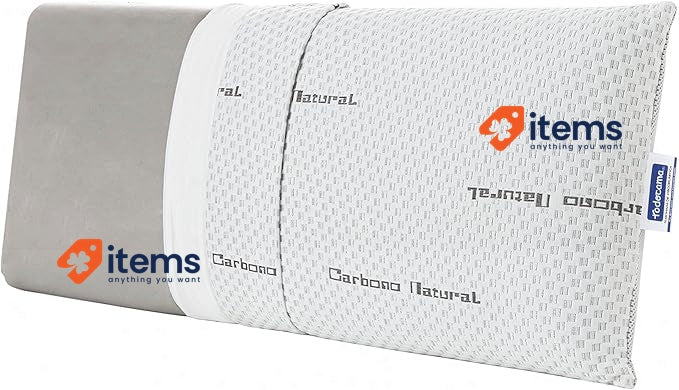 Todocama Natural Carbon Viscoelastic Pillow, Grey, 1 Unit (pack Of 1) - Set 100%