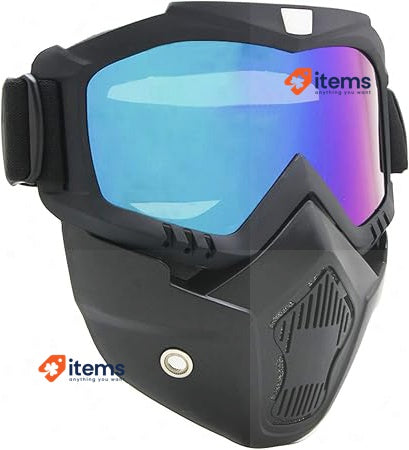 Motorcycle Dirt Bike ATV 3 Lens Kit Goggles Protect Padding Helmet Sunglasses