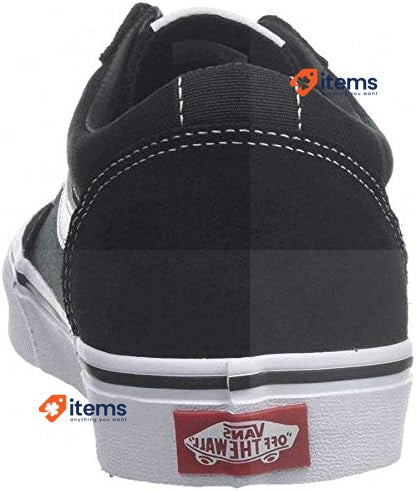 Vans Women s Ward Sneaker Trainers Suede Canvas Black / White, Size 5 UK, 38 EU
