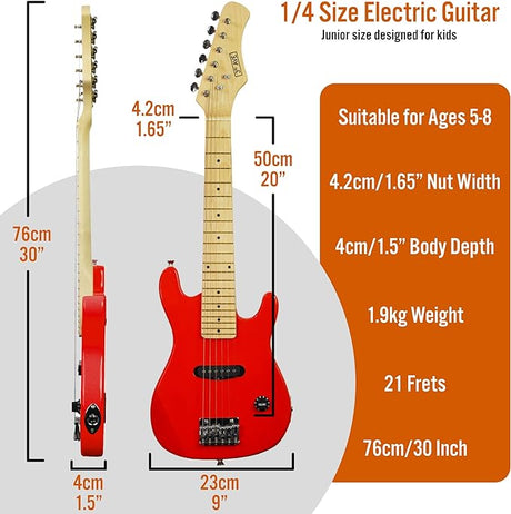 3rd Avenue 1/4 Size Kids Electric Guitar Pack for Junior Beginners
