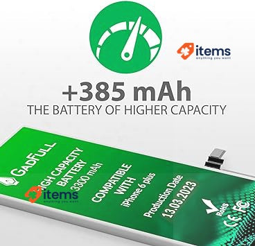 GadFull Battery High Capacity compatible with iPhone 6 Plus | 2020 Production