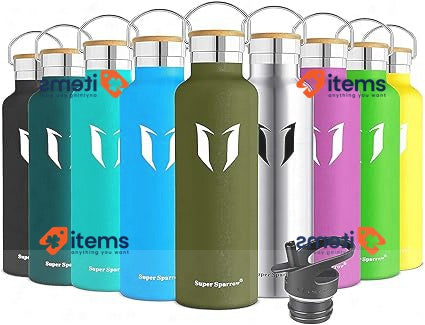 Super Sparrow Stainless Steel Water Bottle Vacuum Insulated Metal 750ml Bottles
