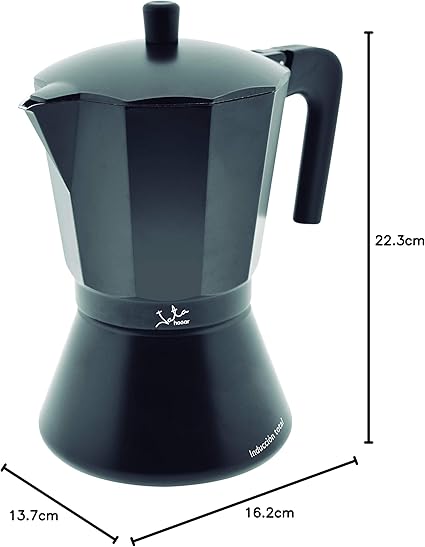 Jata CFI9 – Italian Induction Coffee Maker, Capacity 9 Cups Body, Black
