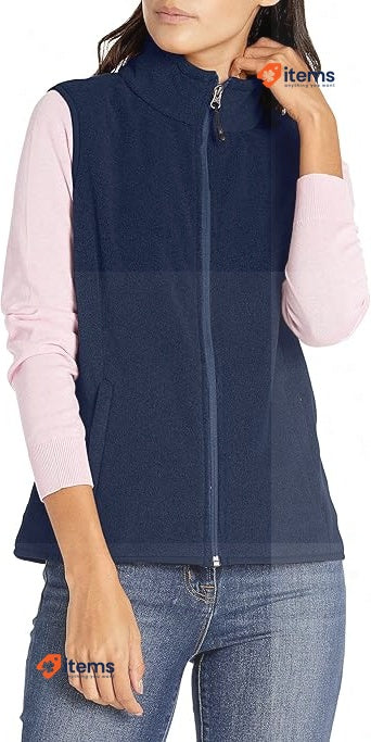 Amazon Essentials Women's Classic - Fit Sleeveless Polar Soft Fleece Vest Navy