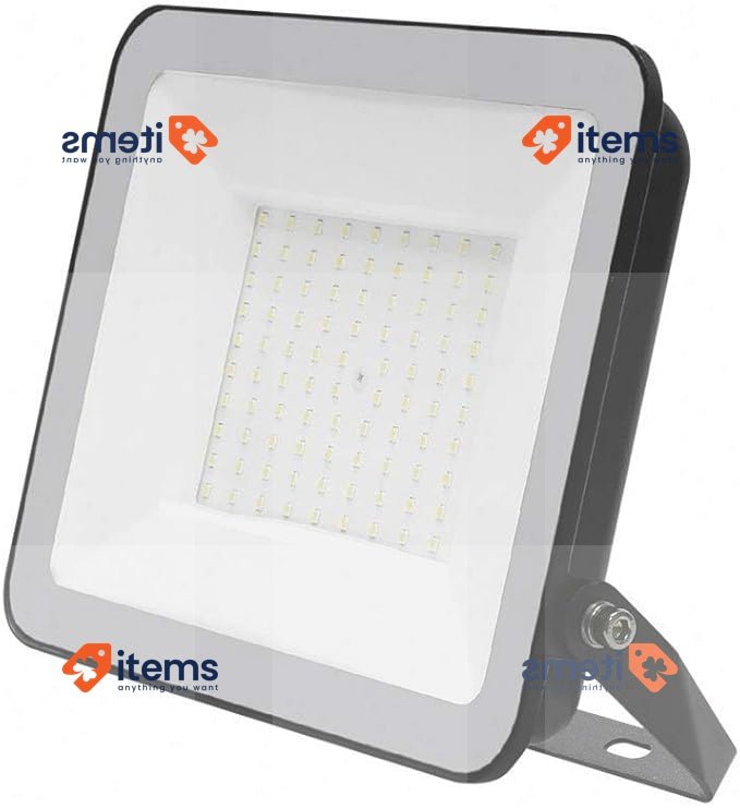 V-TAC LED Floodlight, 100W Chip Samsung 6400k Colour IP65 Waterproof Black