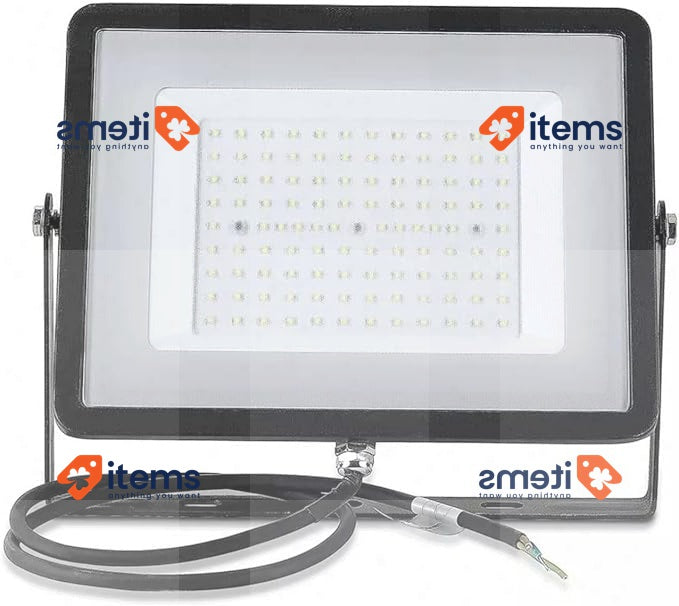 V-TAC LED Floodlight, 100W Chip Samsung 6400k Colour IP65 Waterproof Black