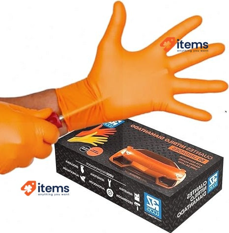 RZ TOOLS – 50 Action Nitrile Gloves with Diamond Texture Non-slip (50 Pieces)