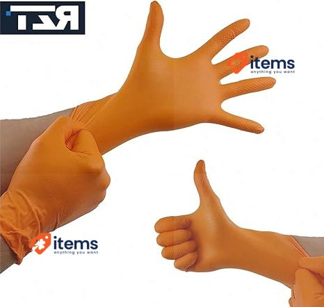 RZ TOOLS – 50 Action Nitrile Gloves with Diamond Texture Non-slip (50 Pieces)