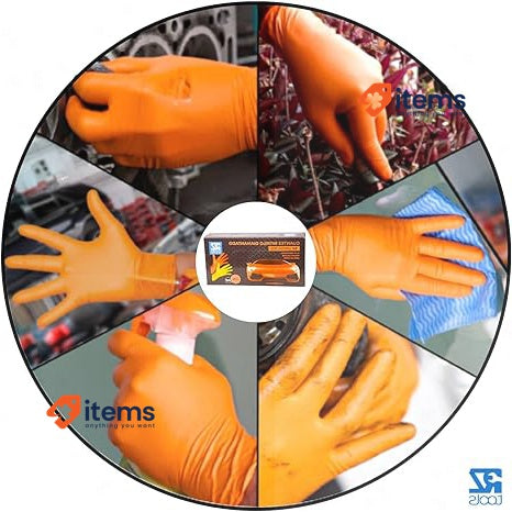 RZ TOOLS – 50 Action Nitrile Gloves with Diamond Texture Non-slip (50 Pieces)