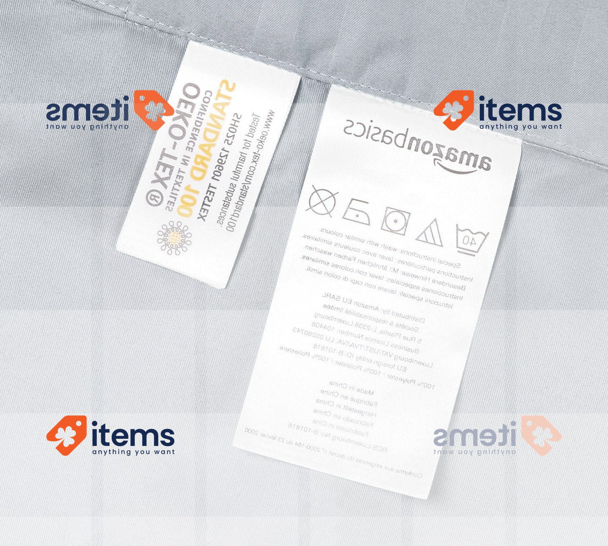 Amazon Basics 2 - Piece Microfibre Single Duvet Cover 135 X 200 Cm & 1 80 cm