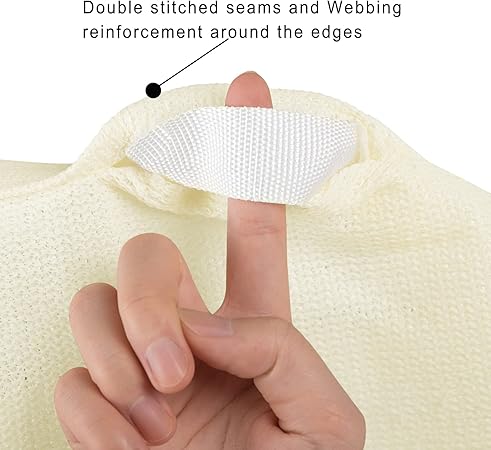 WOLTU Sun Shade Sail 2x2m Breathable HDPE Sail Shade UV Block Grey