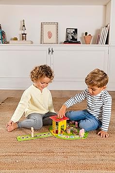 Goula - Game The 3 Pigs, Preschool Table Game from 2 years, Multicolor