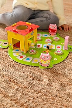 Goula - Game The 3 Pigs, Preschool Table Game from 2 years, Multicolor