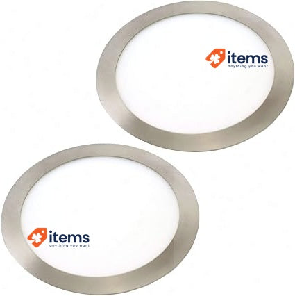 Jandei 2X LED Downlight 18W Round, Steel, Cool White 6000K - 18 W, W Ceiling