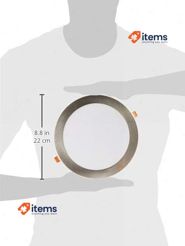 Jandei 2X LED Downlight 18W Round, Steel, Cool White 6000K - 18 W, W Ceiling