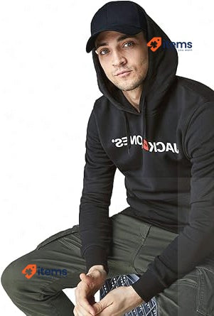 Jack & Jones Logo Activewear Hoodie For Men L - Jack, Black S Jjecorp Sweat Hood