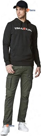 Jack & Jones Logo Activewear Hoodie For Men L - Jack, Black S Jjecorp Sweat Hood