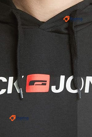 Jack & Jones Logo Activewear Hoodie For Men L - Jack, Black S Jjecorp Sweat Hood