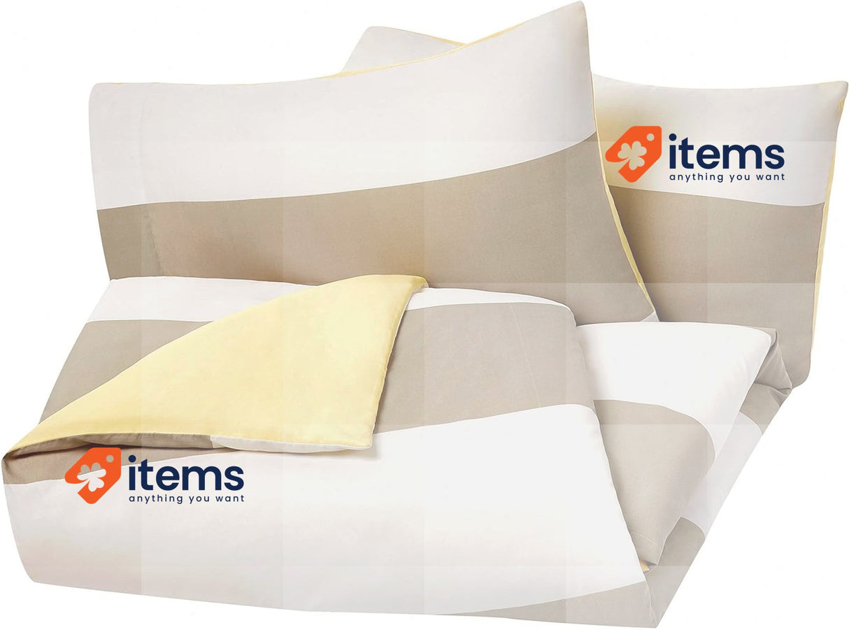 Amazon Basics Microfiber Duvet Cover Set, Light weight – 260 x 220 cm 50 x 80 cm