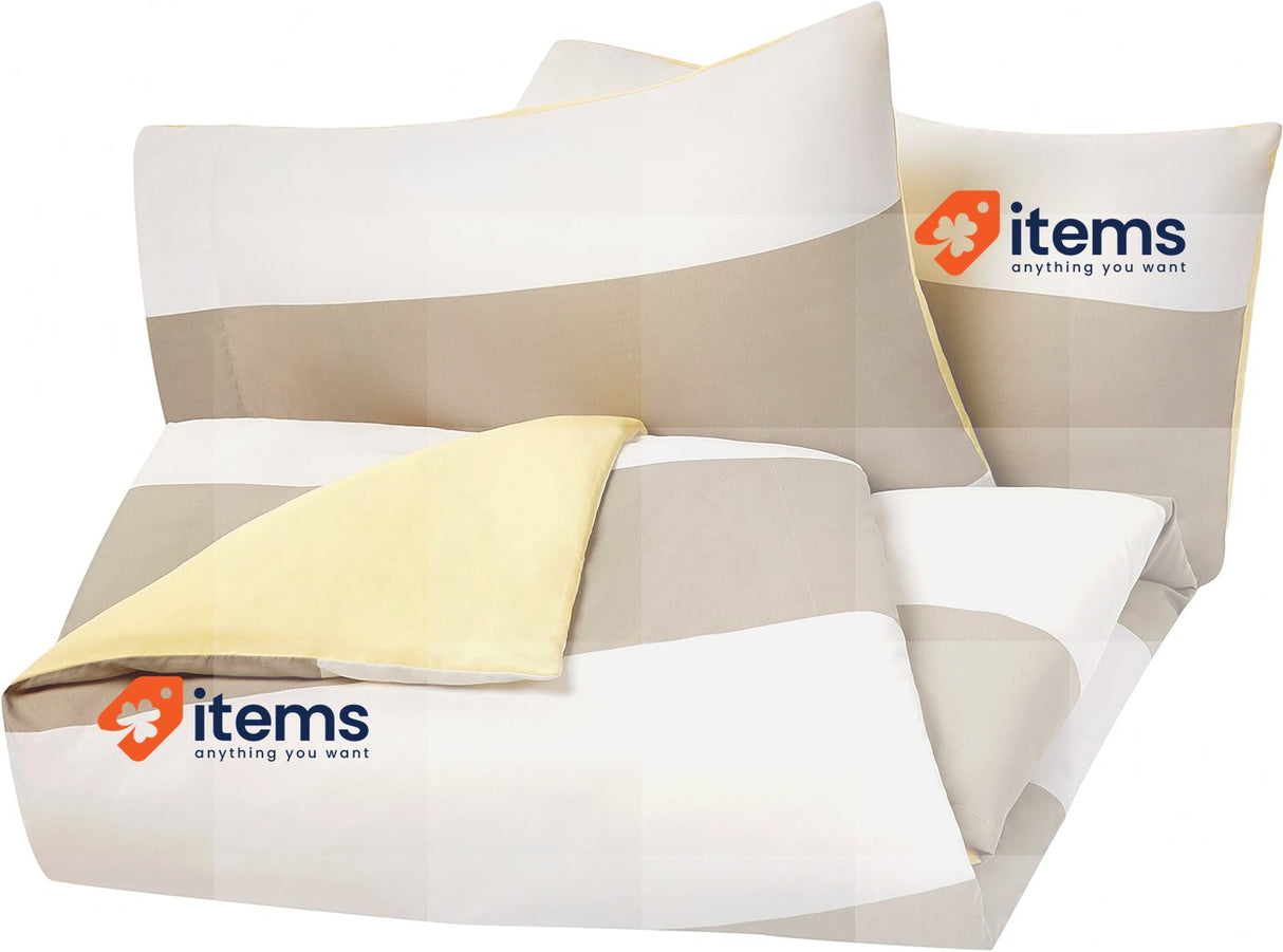 Amazon Basics Microfiber Duvet Cover Set, Light weight – 260 x 220 cm 50 x 80 cm