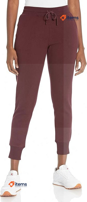 Amazon Essentials Women's Fleece Jogger Sweatpant Burgundy S Cuffed Jogging Plus