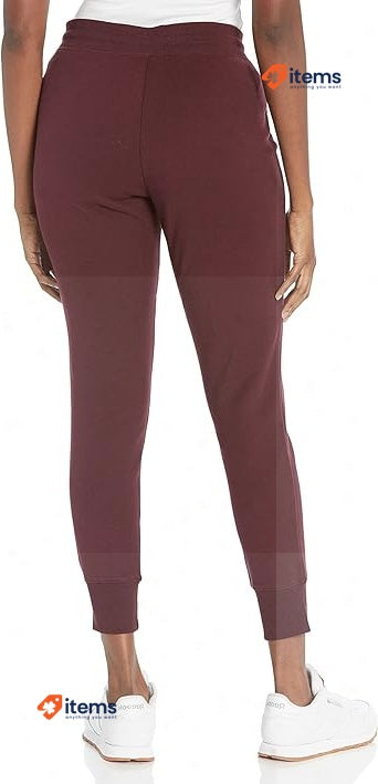 Amazon Essentials Women's Fleece Jogger Sweatpant Burgundy S Cuffed Jogging Plus