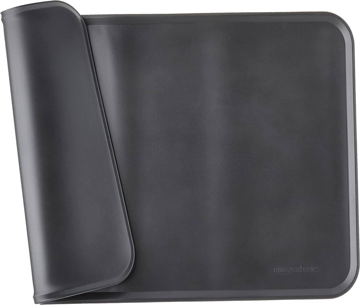 Amazon Basics Silicone Cat and Dog Food Mat Pet Feeding Mat 47 x 29 cm, Black