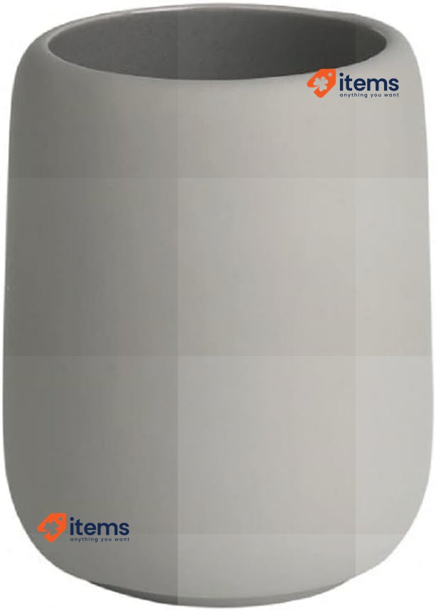 blomus -SONO Ceramic Toothbrush Beaker, (H x W x D): 11 x 8.5 x 8.5 cm